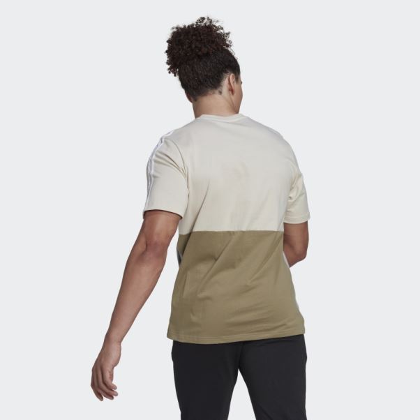 Tee Shirt Essentials Colorblock Adidas Aluminium