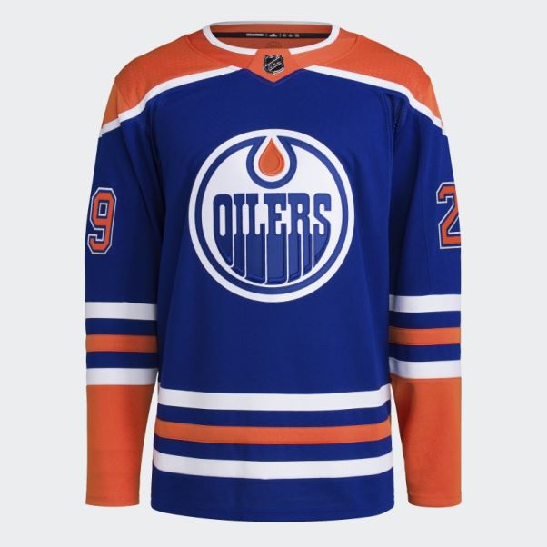 Adidas Royal Oilers Draisaitl Maillot Domicile Authentique