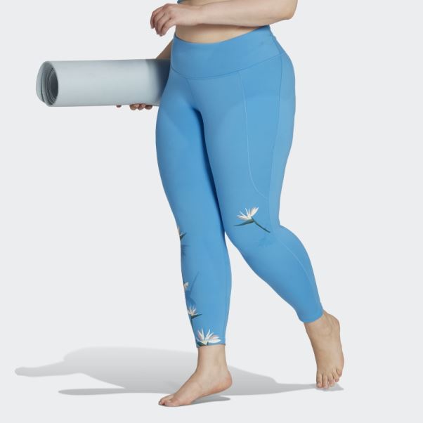 Legging Adidas Thebe Magugu 7/8 Studio Bleu (grande Taille)