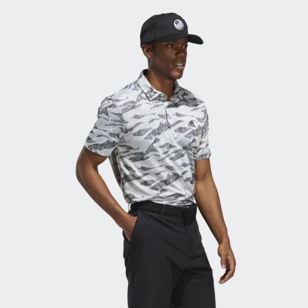 Polo à Imprimé Horizon Vert Adidas