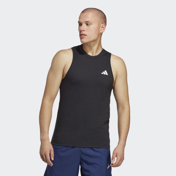 Adidas Train Essentials Feelready T-shirt Sans Manches D'entraînement Noir