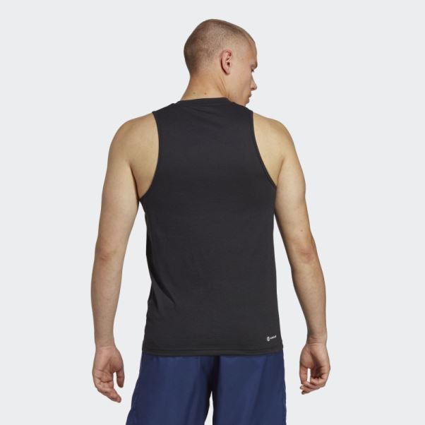 Adidas Train Essentials Feelready T-shirt Sans Manches D'entraînement Noir
