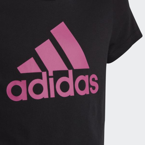 T-shirt En Coton à Gros Logo Essentials Adidas Noir