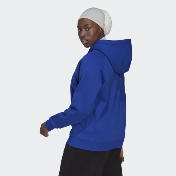 Sweat à Capuche Oversize Bleu Adidas