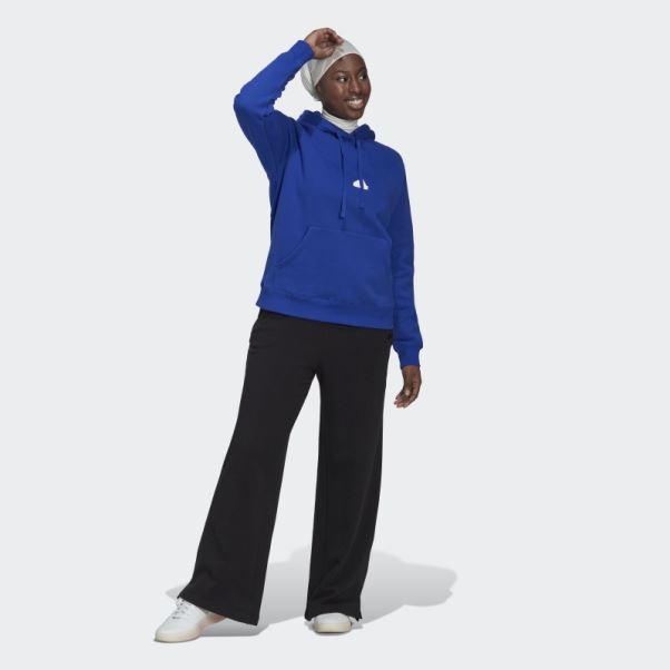 Sweat à Capuche Oversize Adidas Bleu