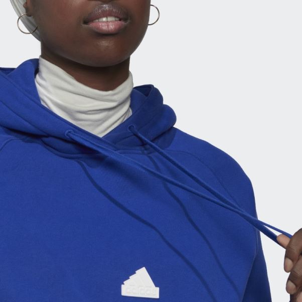 Sweat à Capuche Oversize Adidas Bleu