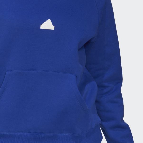 Sweat à Capuche Oversize Adidas Bleu