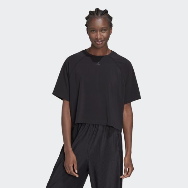 T-shirt Noir Adidas Aeroready à Dos Croisé