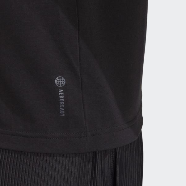 T-shirt Noir Adidas Aeroready à Dos Croisé