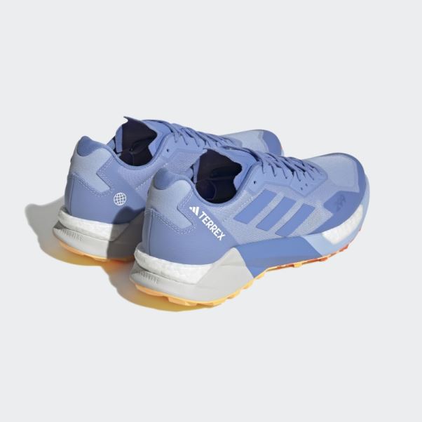 Bleu Aube Adidas Terrex Agravic Ultra Trail Chaussures De Course