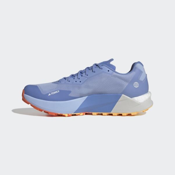 Bleu Aube Adidas Terrex Agravic Ultra Trail Chaussures De Course