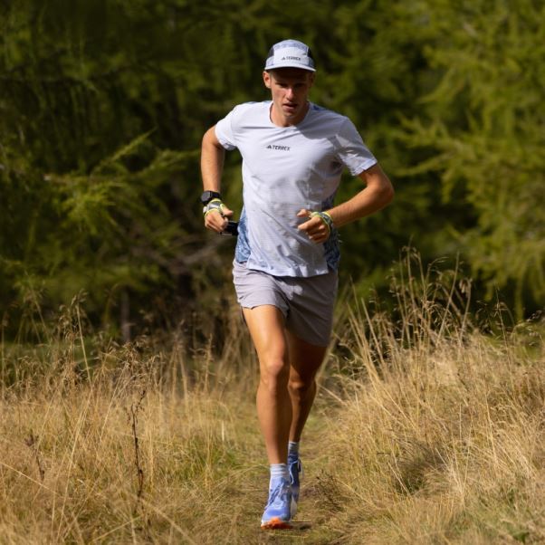 T-shirt De Trail Running Bleu Terrex Agravic Pro Adidas