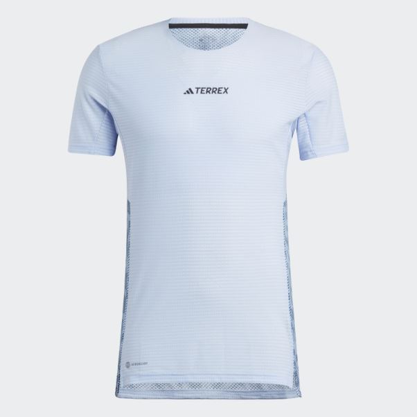 T-shirt De Trail Running Bleu Terrex Agravic Pro Adidas