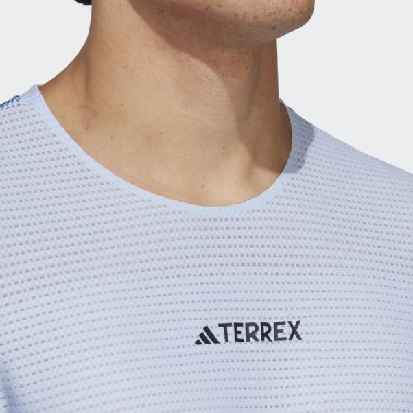 T-shirt De Trail Running Bleu Terrex Agravic Pro Adidas