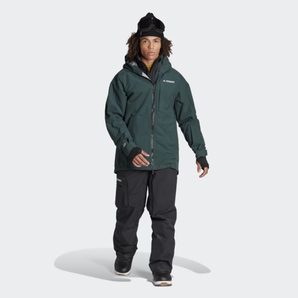 Veste De Neige Post-consommation Terrex 3 Couches Adidas Vert