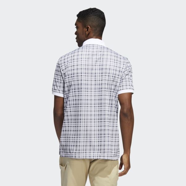 Polo Blanc à Carreaux Adicross Adidas