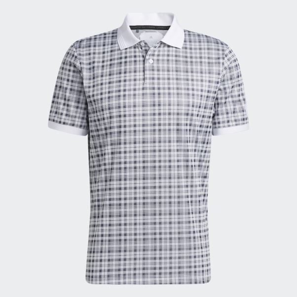 Polo Blanc à Carreaux Adicross Adidas