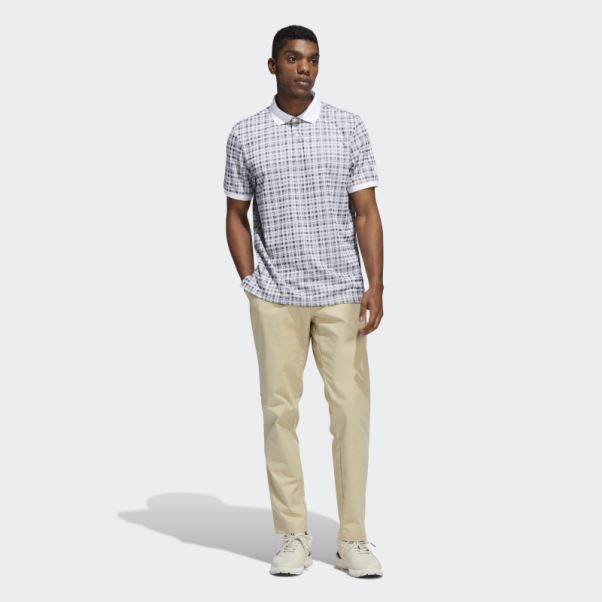 Polo Blanc à Carreaux Adicross Adidas