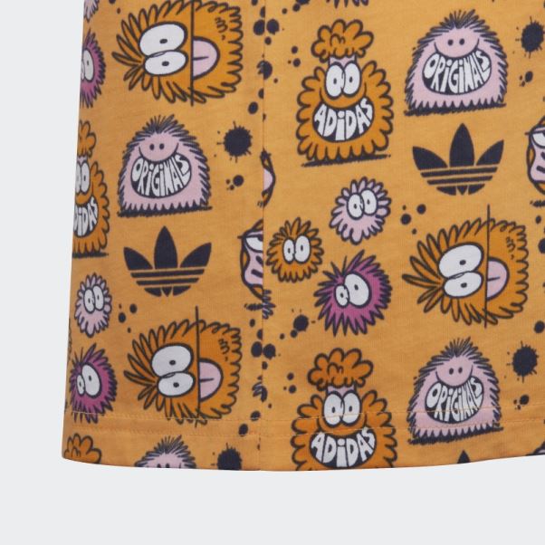 Ensemble Short Et T-shirt Adidas X Kevin Lyons Hazy Orange Mode