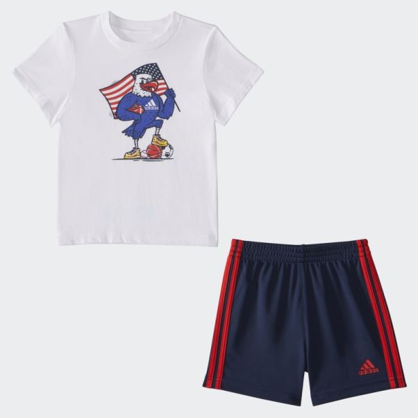 Ensemble T-shirt Et Short Adidas Ib Grpx Blanc