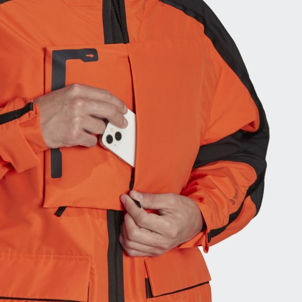 Veste De Ville Terrex Xploric Rain.rdy Adidas Orange