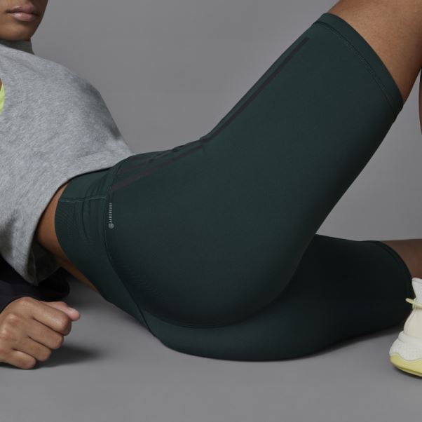 Optime Trainicons 3-stripes Bike Leggings Vert Adidas