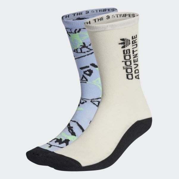 Bleu Aube Adidas Aventure Chaussettes 2 Paires Chaud