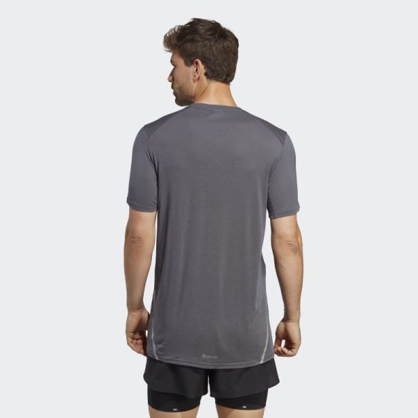 Win Trust T-shirt De Course Gris Adidas