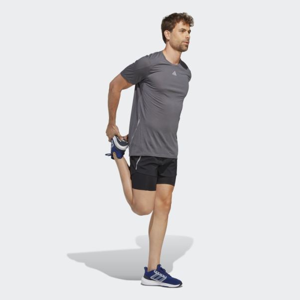 Win Trust T-shirt De Course Gris Adidas