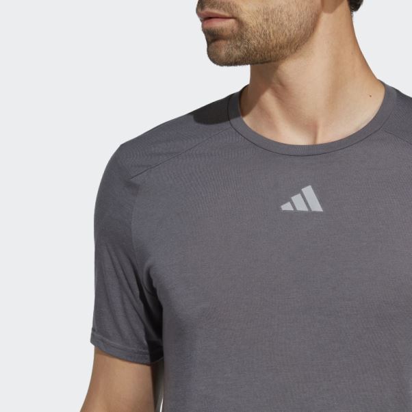 Win Trust T-shirt De Course Gris Adidas