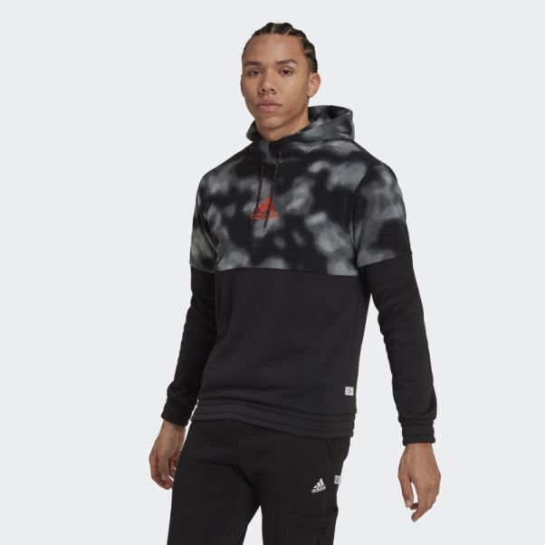 Sweat à Capuche Adidas Polaire Nature Noir
