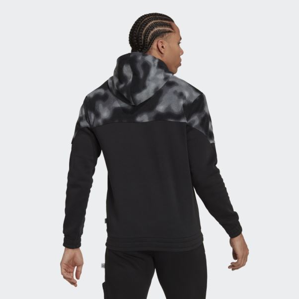 Sweat à Capuche Adidas Polaire Nature Noir