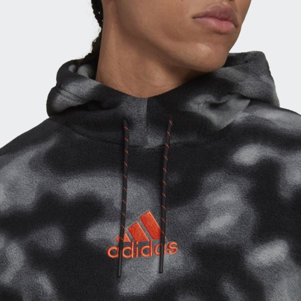 Sweat à Capuche Adidas Polaire Nature Noir