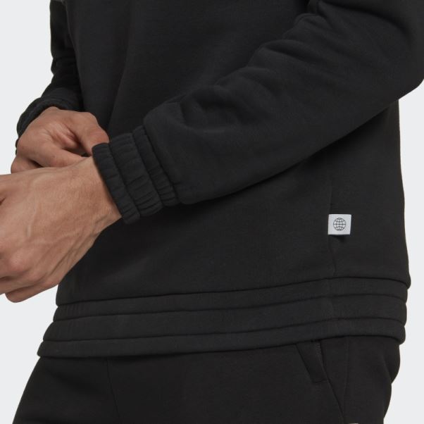 Sweat à Capuche Adidas Polaire Nature Noir