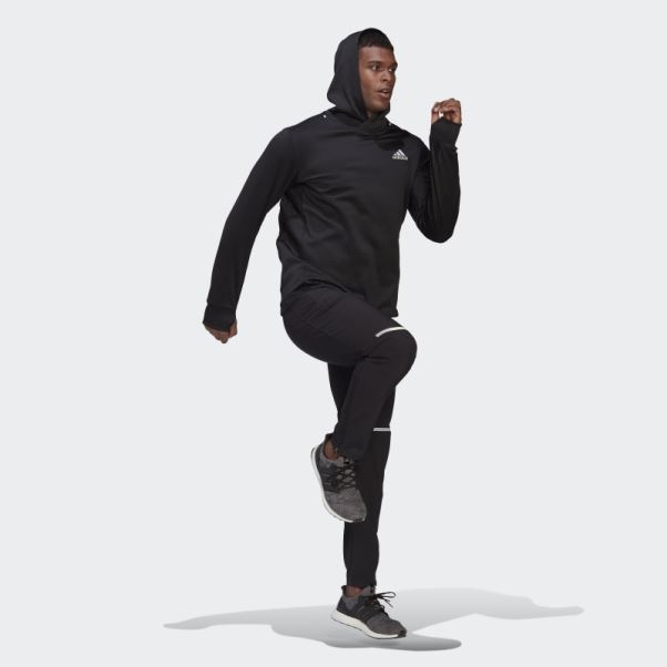 Adidas Polaire X-city Running Sweat à Capuche Noir Mode