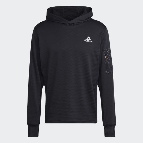 Adidas Polaire X-city Running Sweat à Capuche Noir Mode