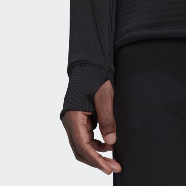 Adidas Polaire X-city Running Sweat à Capuche Noir Mode