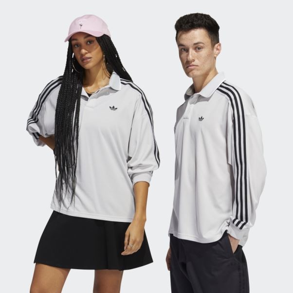 Polo Manches Longues (genre Neutre) Gris Adidas