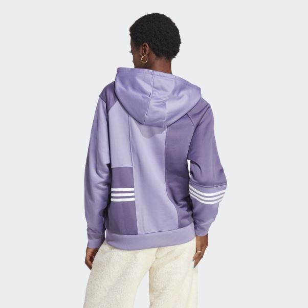 Sweat à Capuche Lilas Adidas