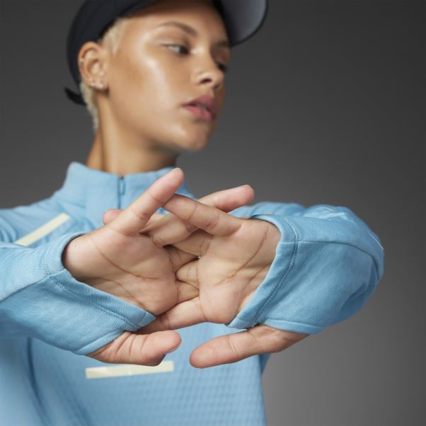Reflect At Night X-city Haut De Course à Manches Longues Adidas Bleu Fashion