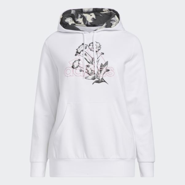 Sweat à Capuche Bloom (taille Plus) Blanc Adidas