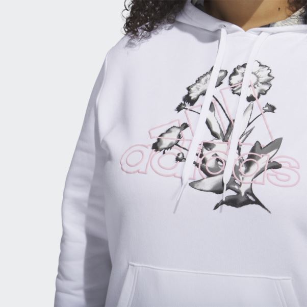 Sweat à Capuche Bloom (taille Plus) Blanc Adidas