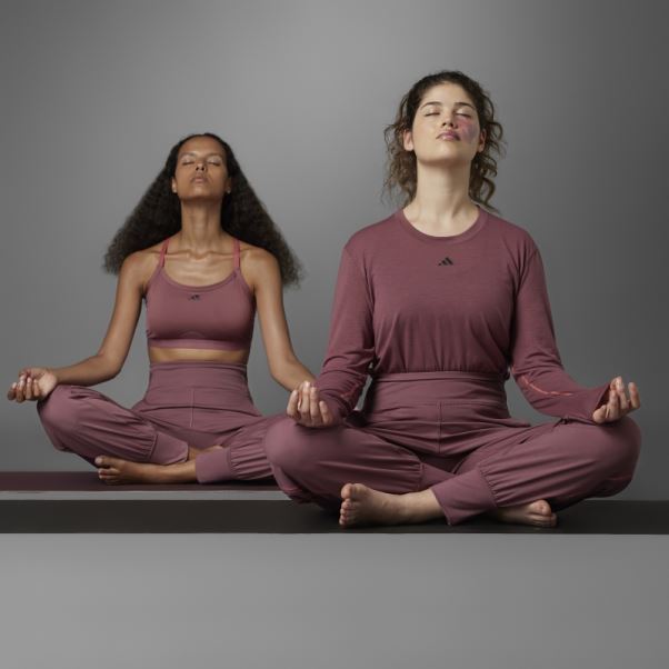 Pantalon De Yoga Adidas Authentique Balance Bordeaux
