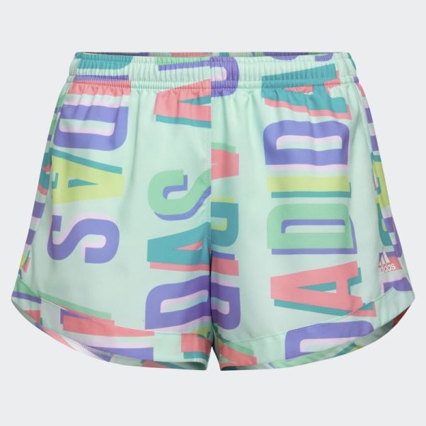 Short Tissé Imprimé Adidas Menthe Glacée