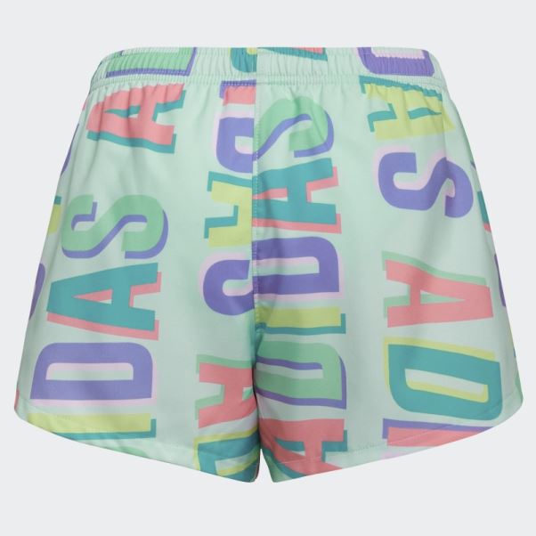 Short Tissé Imprimé Adidas Menthe Glacée