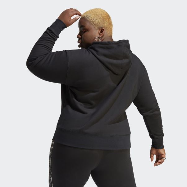 Sweat à Capuche Logo Adidas Noir (grande Taille)