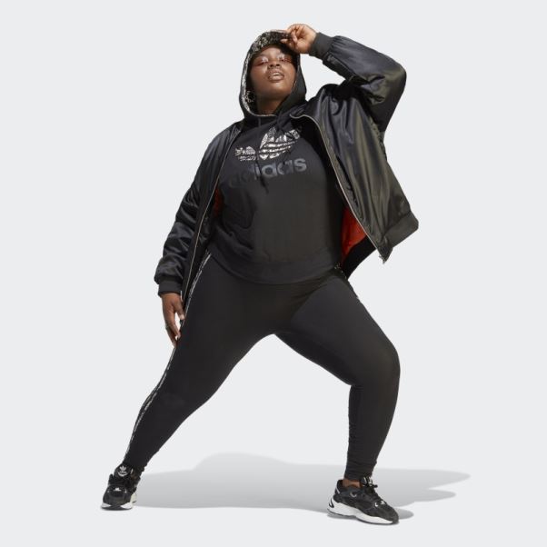 Sweat à Capuche Logo Adidas Noir (grande Taille)