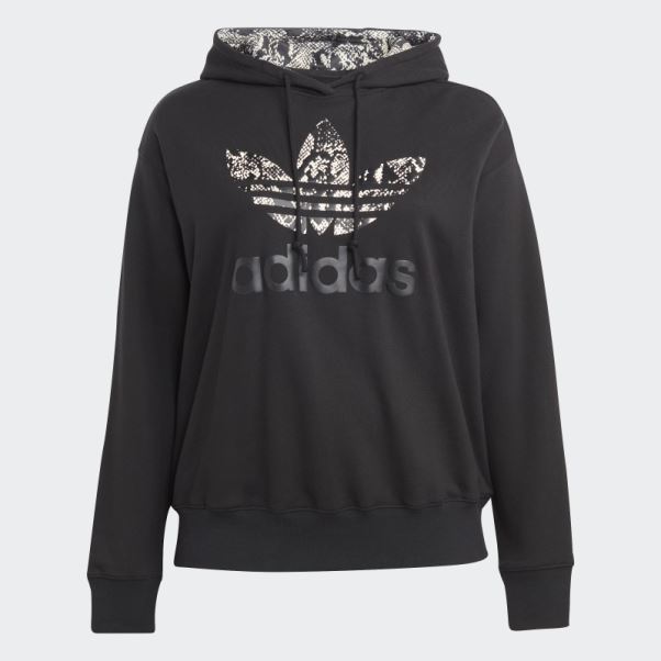 Sweat à Capuche Logo Adidas Noir (grande Taille)
