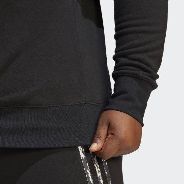 Sweat à Capuche Logo Adidas Noir (grande Taille)