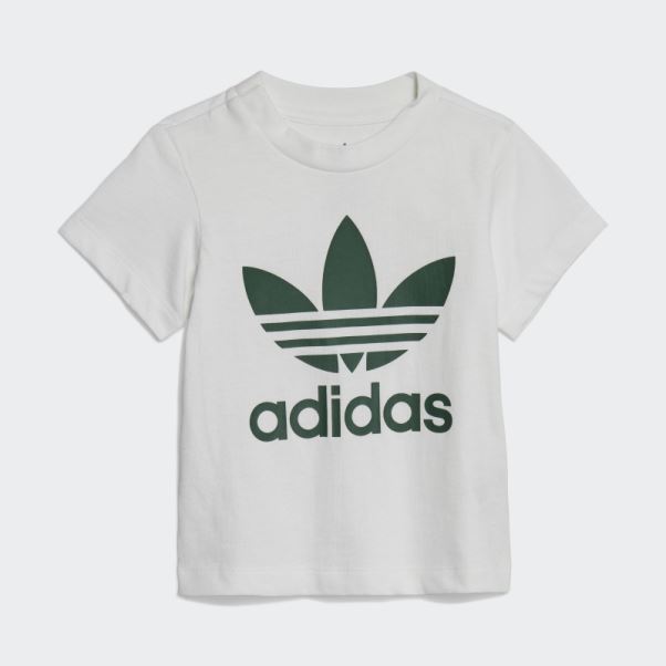 Short Trèfle T-shirt Vert Foncé Adidas